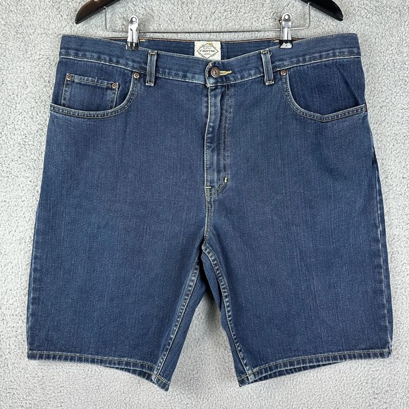 St John's Bay Denim Shorts Mens 38 Blue Classic 5 Pocket Casual Jean Style Rugby